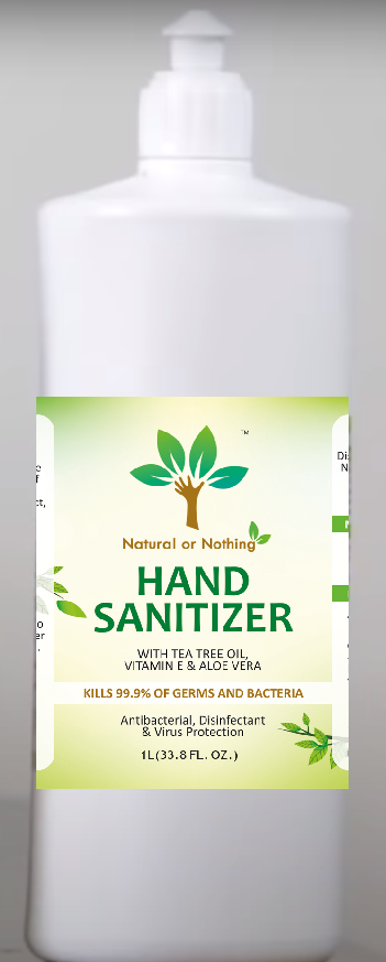 Herbal Hand Sanitizer with Neem, Tulsi, Aloe Vera, Vitamin E & Tea Tree Oil (70% Alcohol Content) 1000 ML including Packaging & Shipping of 120 Rs. (All India)