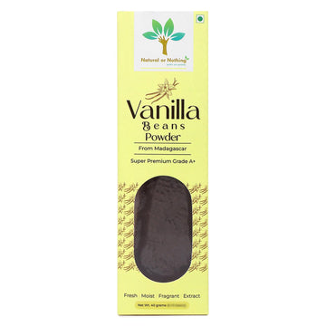 Vanilla Beans Powder from Madagascar | 40 Grams | Super Premium Grade A+ | For Baking, Extract, Cooking, Ice Cream, Coffee Brewing