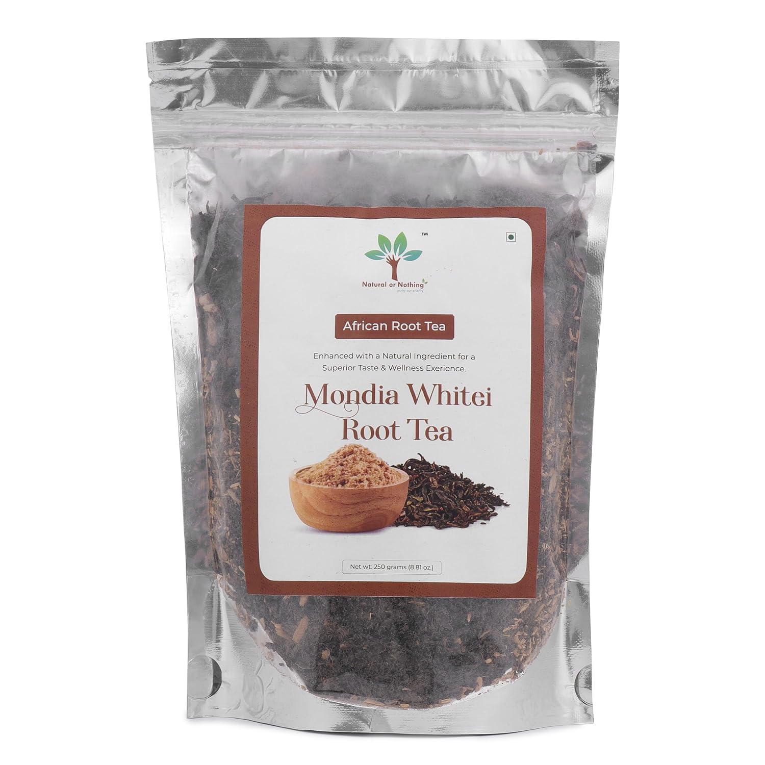 Natural or Nothing | African Root Tea | Mondia Whitei Root Tea | with Black Tea Leaves (250g)